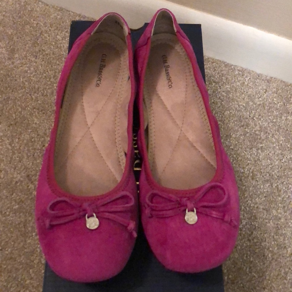 Ballerina flats. Pink. Never worn. 9M